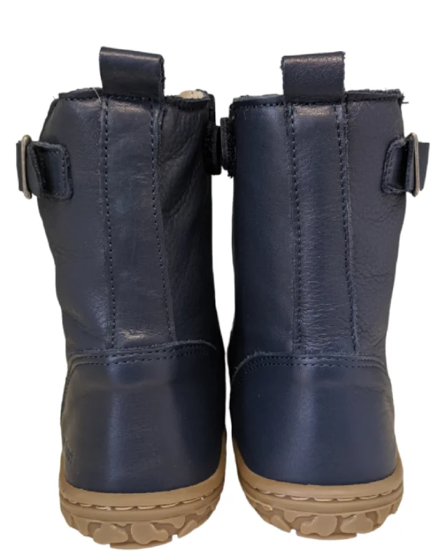 Lurchi Nessa Navy Leather  Barefoot Junior Girls Boots