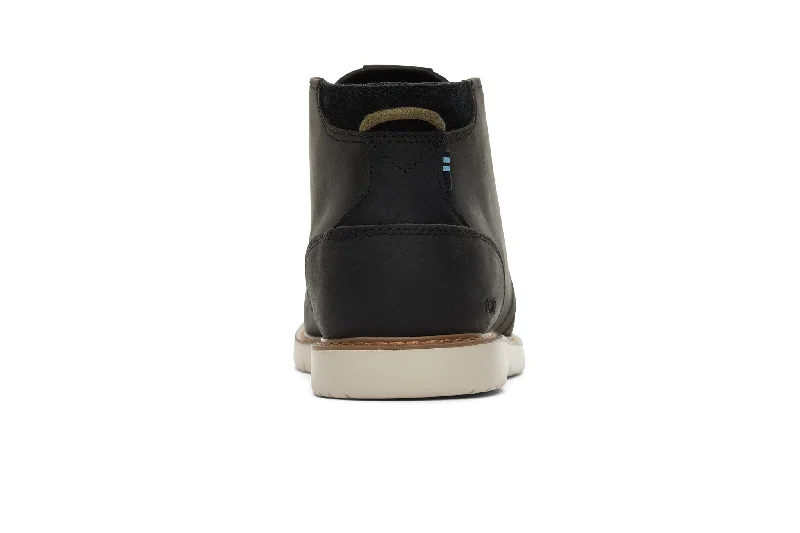 Navi Chukka Boot - Water Resistant Black Leather