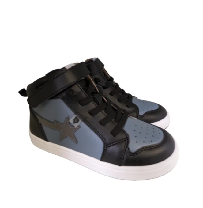 Old Soles Team Star  Indigo Grey Black High Top Kids Boots