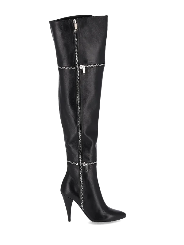 over-the-knee leather boots