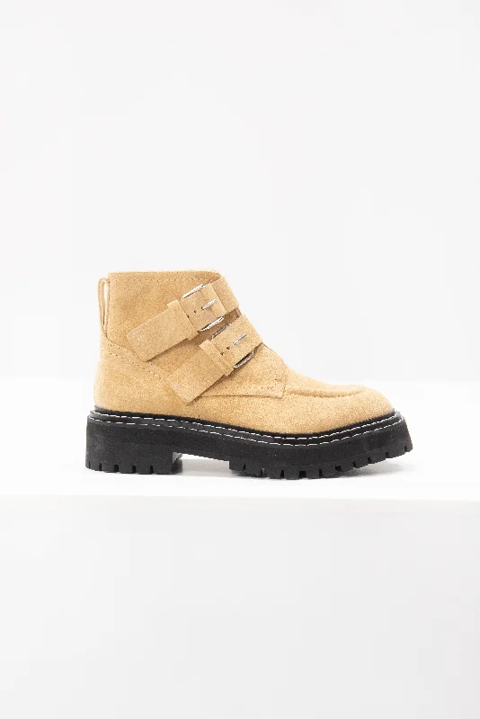 Lug Sole Buckle Boots, Sand