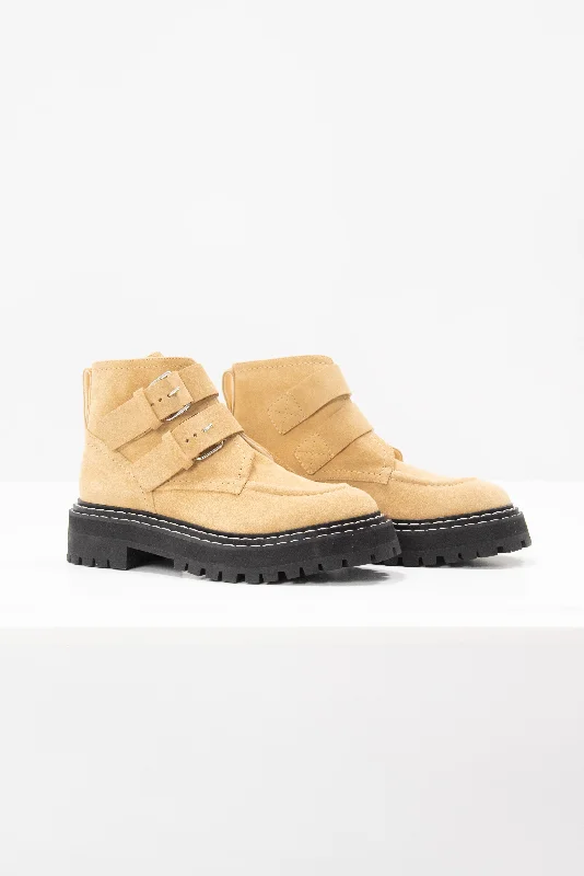 Lug Sole Buckle Boots, Sand