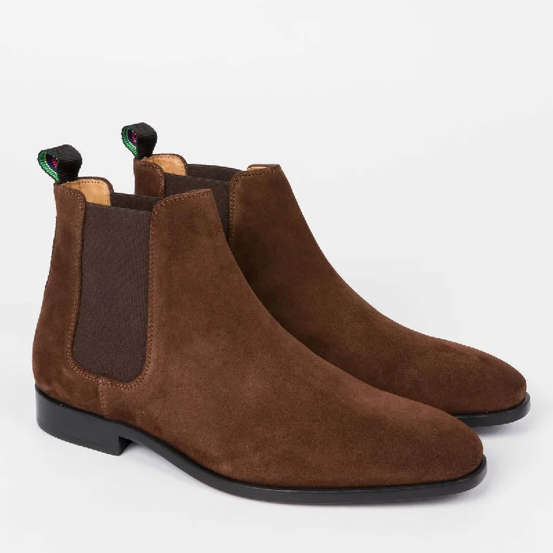 PS Paul Smith - Gerald Chelsea Boots in Brown Suede