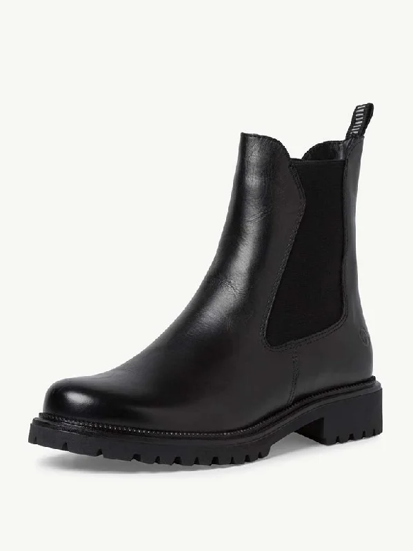 Tamaris Leather Chelsea Boots - Black