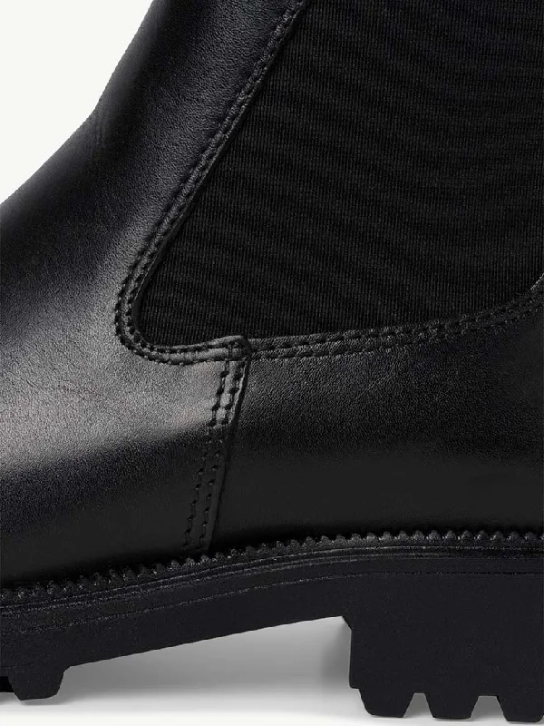 Tamaris Leather Chelsea Boots - Black