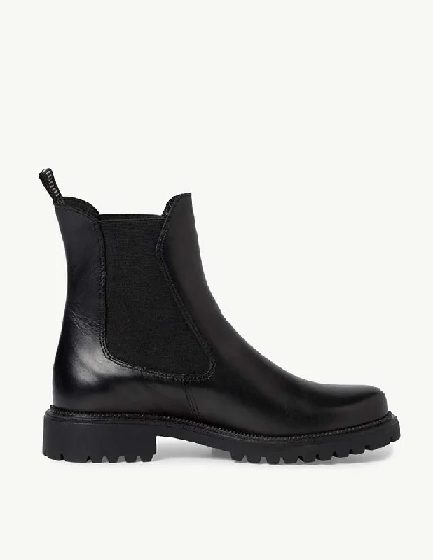 Tamaris Leather Chelsea Boots - Black