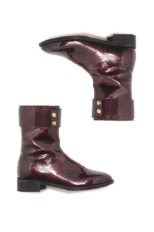 Woodstock Rangers boots in burgundy leather