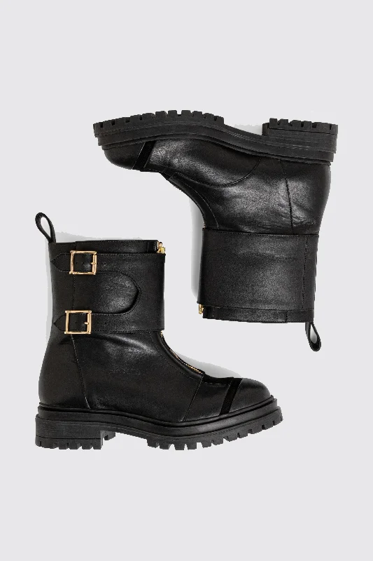 Woodstock Rangers Boots in Black Leather