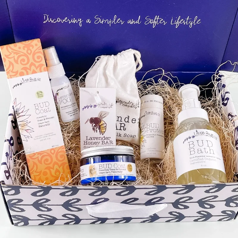 Lavender Bud Box - Baby Bath Gift Set