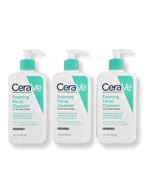 CeraVe Foaming Facial Cleanser 3 Ct 12 oz