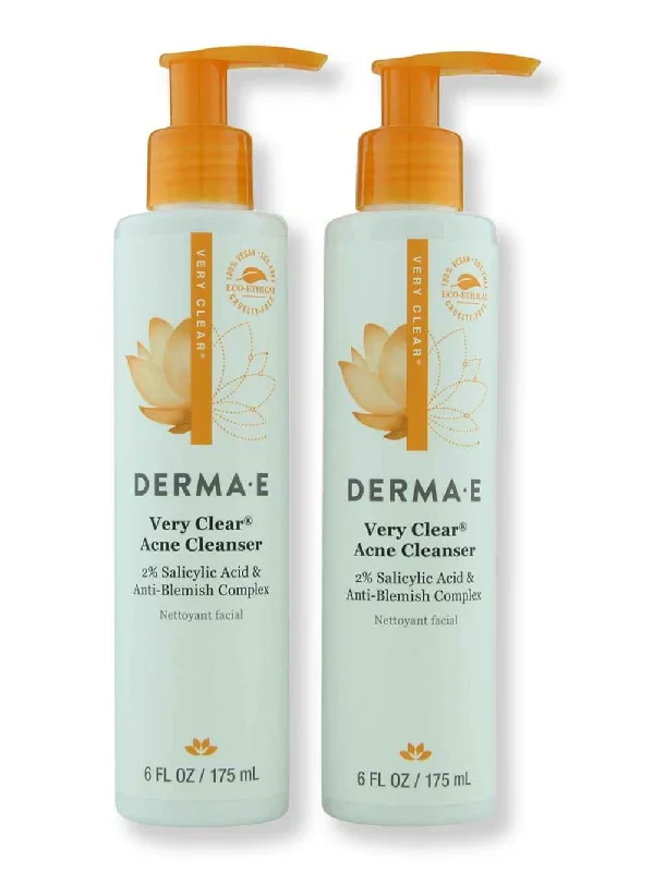 Derma E Very Clear Acne Cleanser 2 Ct 6 fl oz 175 ml