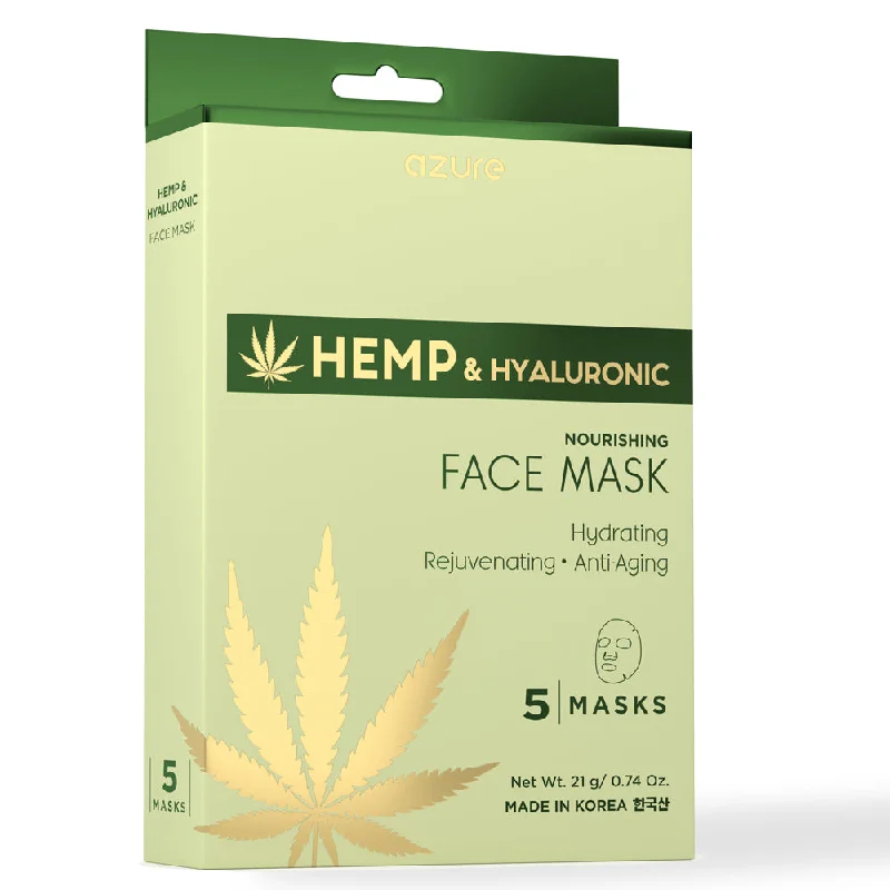 Hemp & Hyaluronic Acid Nourishing Sheet Facemask: 5 Pack