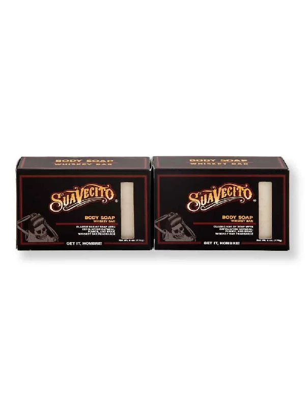 Suavecito Body Soap Whiskey Bar 2 Ct 6 oz 170 g