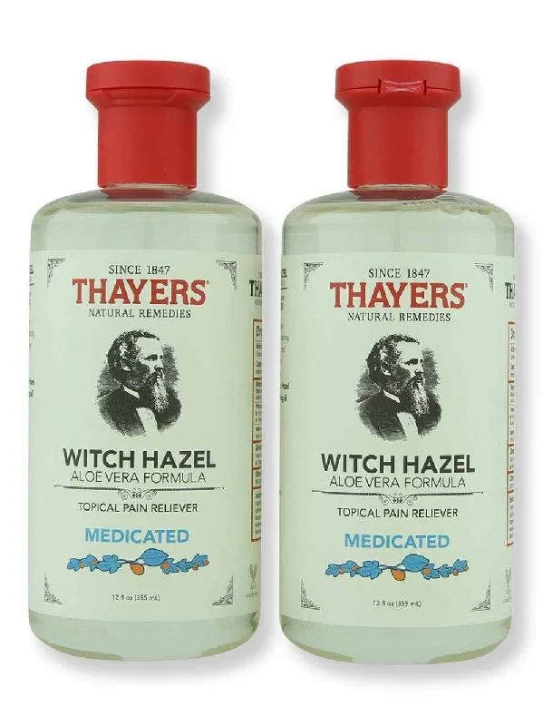 Thayer's Medicated Witch Hazel Astringent with Aloe Vera 2 ct 12 oz