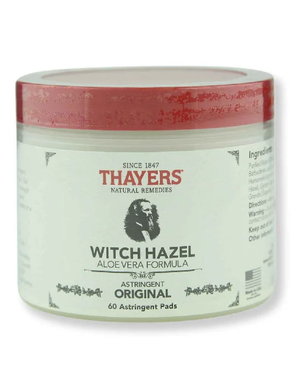 Thayer's Original Witch Hazel Astringent Pads with Aloe Vera 60 ct